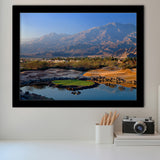 Pga West Stadium Course Hole 17 Golf Courses Alcatraz, La Quinta, California, Golf Sport Print, Framed Art Prints Home Decor