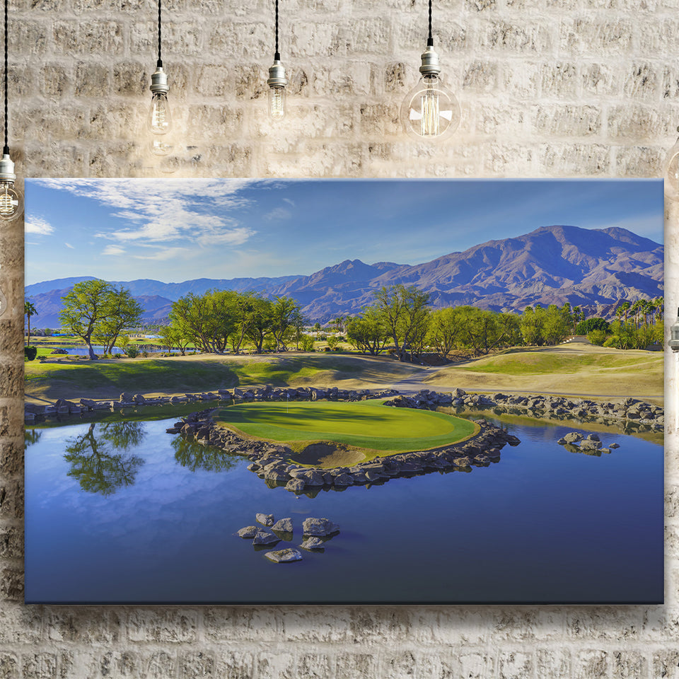 Pga West Stadium Course, Hole 17 At Califorlia, Golf Art Print, Golf Lover, Canvas Prints Wall Art Decor