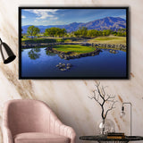 Pga West Stadium Course, Hole 17 At Califorlia, Golf Art Print, Framed Canvas Prints Wall Art Decor, Floating Frame