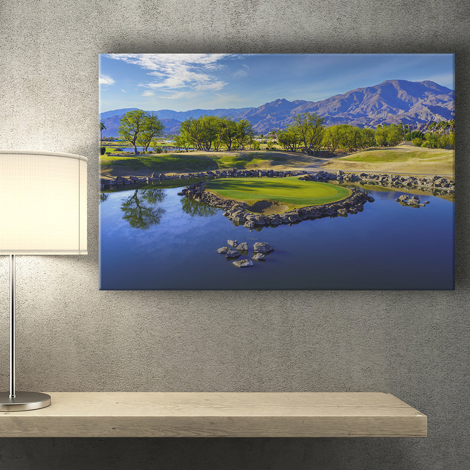 Pga West Stadium Course, Hole 17 At Califorlia, Golf Art Print, Golf Lover, Canvas Prints Wall Art Decor