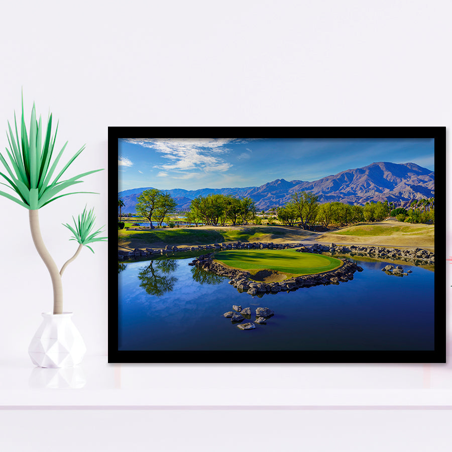 Pga West Stadium Course, Hole 17 At Califorlia, Golf Sport Print, Golf Lover, Framed Art Prints Home Decor