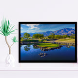 Pga West Stadium Course, Hole 17 At Califorlia, Golf Sport Print, Golf Lover, Framed Art Prints Home Decor