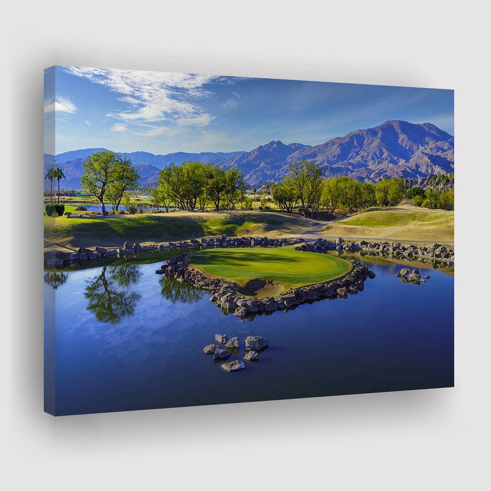 Pga West Stadium Course, Hole 17 At Califorlia, Golf Art Print, Golf Lover, Canvas Prints Wall Art Decor
