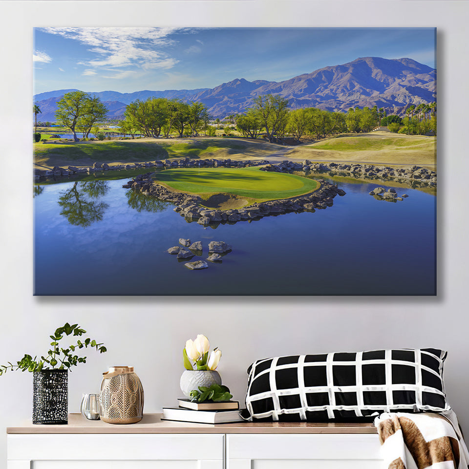 Pga West Stadium Course, Hole 17 At Califorlia, Golf Art Print, Golf Lover, Canvas Prints Wall Art Decor