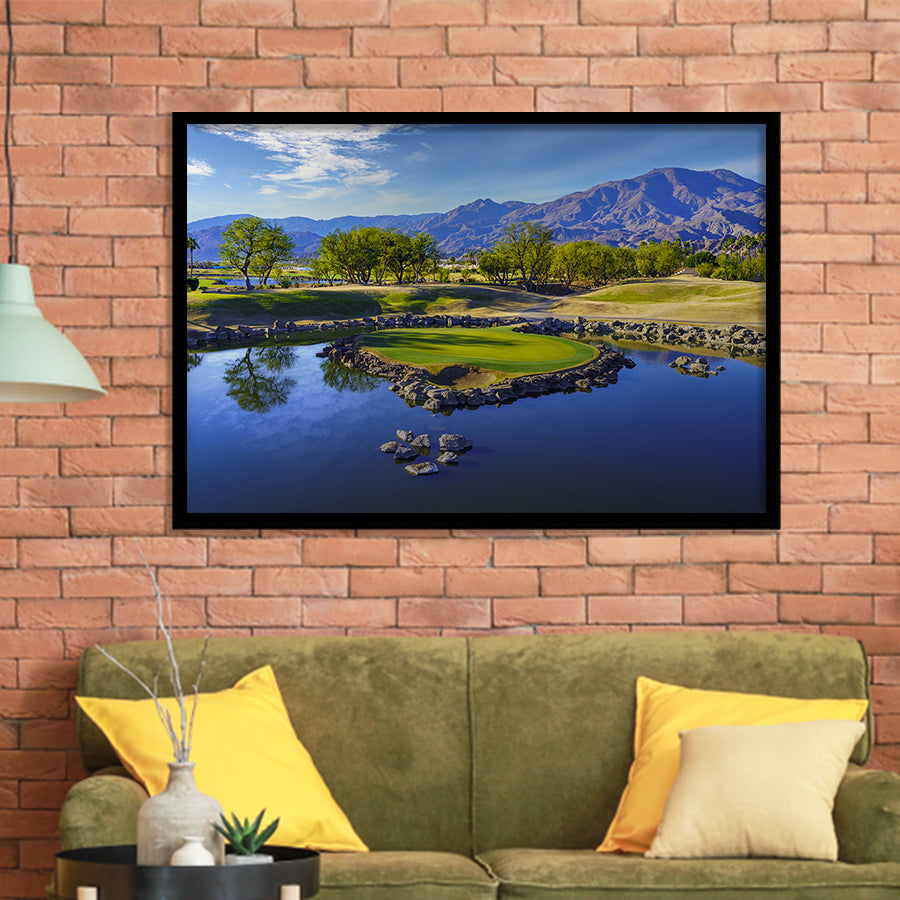 Pga West Stadium Course, Hole 17 At Califorlia, Golf Sport Print, Golf Lover, Framed Art Prints Home Decor