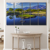 Pga West Stadium Course, Hole 17 At Califorlia, 5 Panels Extra Large Canvas Prints Wall Art Decor
