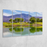 Pga West Stadium Course, Hole 4, 5 Panels Extra Large Canvas Prints Wall Art Decor