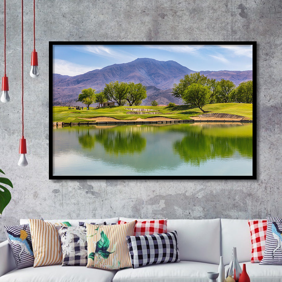Pga West Stadium Course, Hole 4, Golf Sport Print, Golf Lover, Framed Art Prints Home Decor