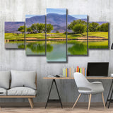 Pga West Stadium Course, Hole 4, Golf Art Print, 5 Panels Canvas Prints Wall Art Decor