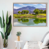 Pga West Stadium Course, Hole 4, Golf Art Print, Framed Canvas Prints Wall Art Decor, Floating Frame