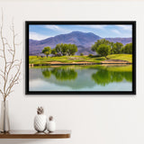 Pga West Stadium Course, Hole 4, Golf Art Print, Framed Canvas Prints Wall Art Decor, Floating Frame