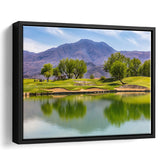 Pga West Stadium Course, Hole 4, Golf Art Print, Framed Canvas Prints Wall Art Decor, Floating Frame
