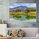 Pga West Stadium Course, Hole 4, Golf Art Print, Framed Canvas Prints Wall Art Decor, Floating Frame