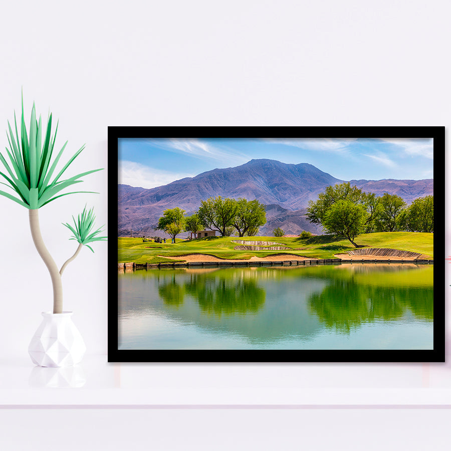 Pga West Stadium Course, Hole 4, Golf Sport Print, Golf Lover, Framed Art Prints Home Decor