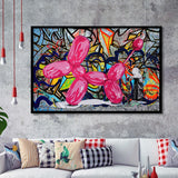 Pinky Balloon Dog Pop Art Framed Art Print Wall Decor - Painting Art, Wall Art Decor, Framed Picture, Black Frame