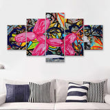 Pinky Balloon Dog Pop Art Canvas 5 Pieces Prints Wall Art Decor - Painting Canvas, Multi Panels, Canvas Print