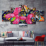 Pinky Balloon Dog Pop Art Canvas 5 Pieces Prints Wall Art Decor - Painting Canvas, Multi Panels, Canvas Print