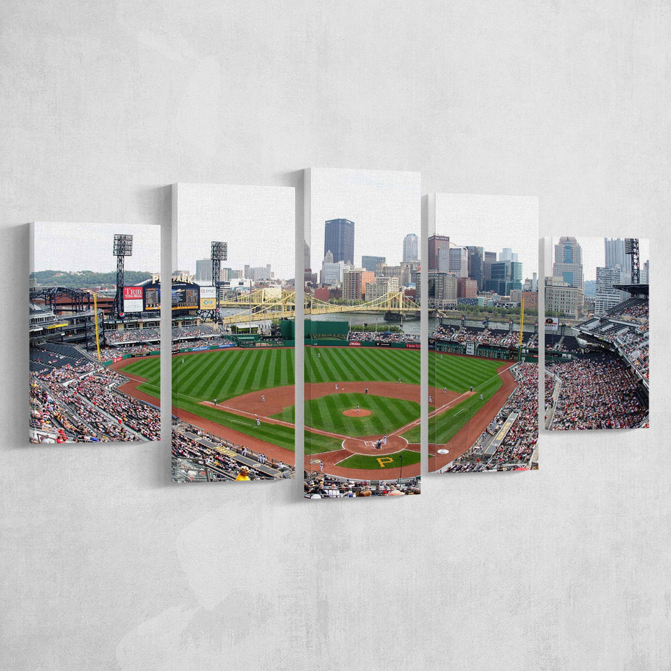 PNC Ballpark Stadium Canvas Prints Pittsburgh Pirates Wall Art Baseball,Multi Panels,Sport Stadium Art Prints, Fan Gift