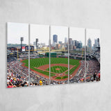 PNC Ballpark Stadium Canvas Prints Pittsburgh Pirates Wall Art Baseball,Multi Panels B,Sport Stadium Art Prints, Fan Gift