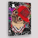 Puppy Hiphop Style Pet House Decor Canvas Prints Wall Art Decor - Painting Canvas, Home Decor, Art Print, Art For Sale