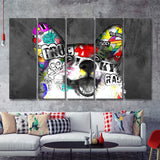Puppy Pop Art Pet Lover Decor Canvas 5 Piece B Prints Wall Art Decor - Painting Canvas, Multi Panels, Canvas Prints