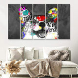 Puppy Pop Art Pet Lover Decor Canvas 5 Piece B Prints Wall Art Decor - Painting Canvas, Multi Panels, Canvas Prints