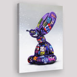 Purple Balloon Dog Graffiti Canvas Prints Wall Art Decor - Painting Canvas, Home Decor, Art Print, Art For Sale