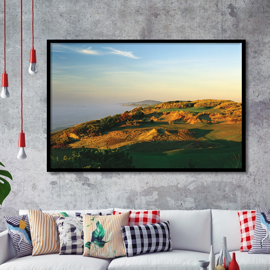 Pacific Dunes Golf Club Hole 11 Pacific Dunes Golf Courses, Bandon, Oregon, Golf Sport Print, Framed Art Prints Home Decor