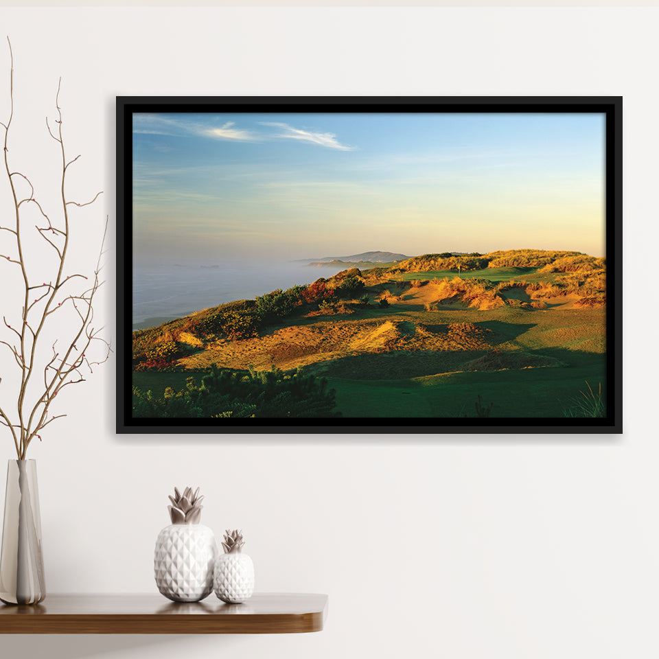 Pacific Dunes Golf Club Hole 11 Pacific Dunes Golf Courses, Bandon, Oregon, Framed Canvas Prints Wall Art Decor, Floating Frame