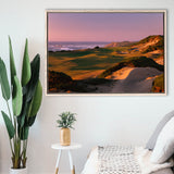 Pacific Dunes Golf Courses Hole 13, Bandon, Oregon, Golf Art Print, Framed Canvas Prints Wall Art Decor, Floating Frame