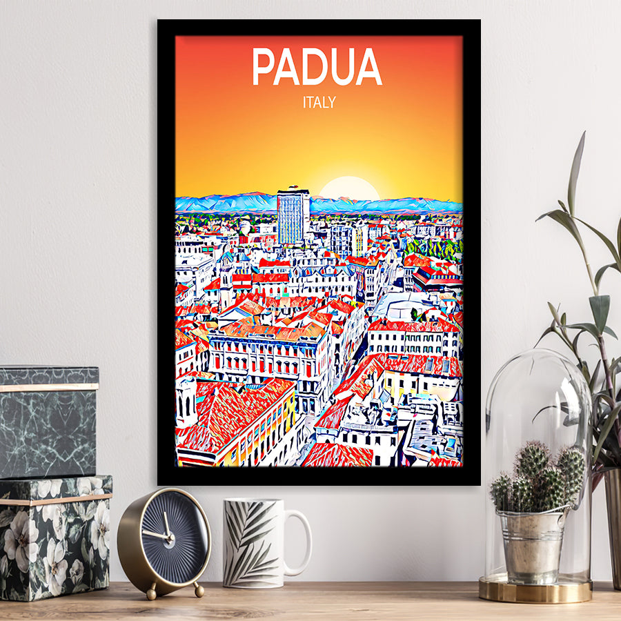 Padua Italy Art Sunset Art Print, City Art Print, Framed Art Print Wall Art Home Decor, Framed Picture