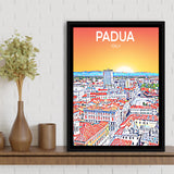 Padua Italy Art Sunset Art Print, Large Canvas, Framed Canvas Print Wall Art Home Decor, Floating Frame