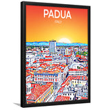 Padua Italy Art Sunset Art Print, City Art Print, Framed Art Print Wall Art Home Decor, Framed Picture