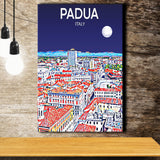 Padua Italy Art Night Art Print ,City Art Print, Large Canvas, Canvas Print Wall Art Home Decor