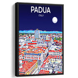 Padua Italy Art Night Art Print, Large Canvas, Framed Canvas Print Wall Art Home Decor, Floating Frame
