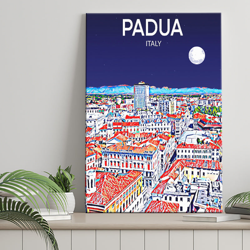 Padua Italy Art Night Art Print ,City Art Print, Large Canvas, Canvas Print Wall Art Home Decor