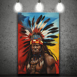 Painting Portrait The Medicine Man African Warrior, Painting Art, Canvas Prints Wall Art Home Decor