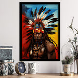Painting Portrait The Medicine Man African Warrior, Painting Art, Framed Art Prints Wall Decor