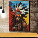 Painting Portrait The Medicine Man African Warrior, Painting Art, Canvas Prints Wall Art Home Decor