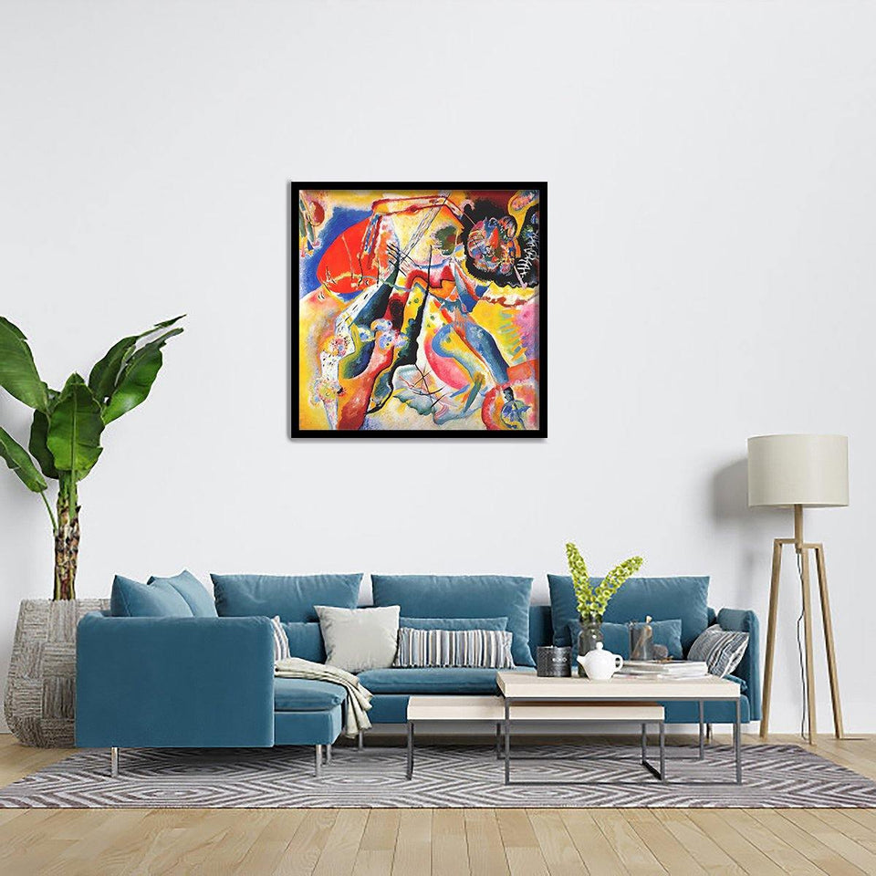 Painting with red spot by Wassily Kandinsky-Arr Print, Canvas Art, Frame Art, Plexiglass cover
