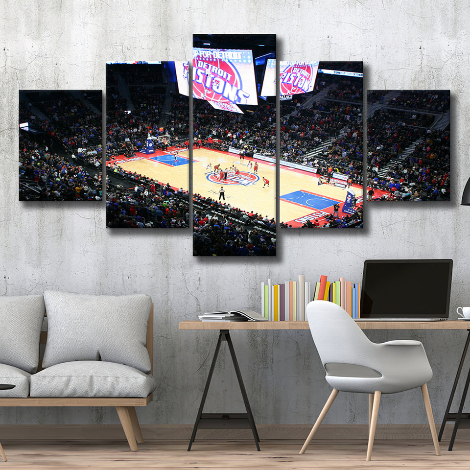 Palace in Auburn Hills Detroit, Stadium Canvas, Sport Art, Large Canvas, Multi Panels, Canvas Prints Wall Art Decor