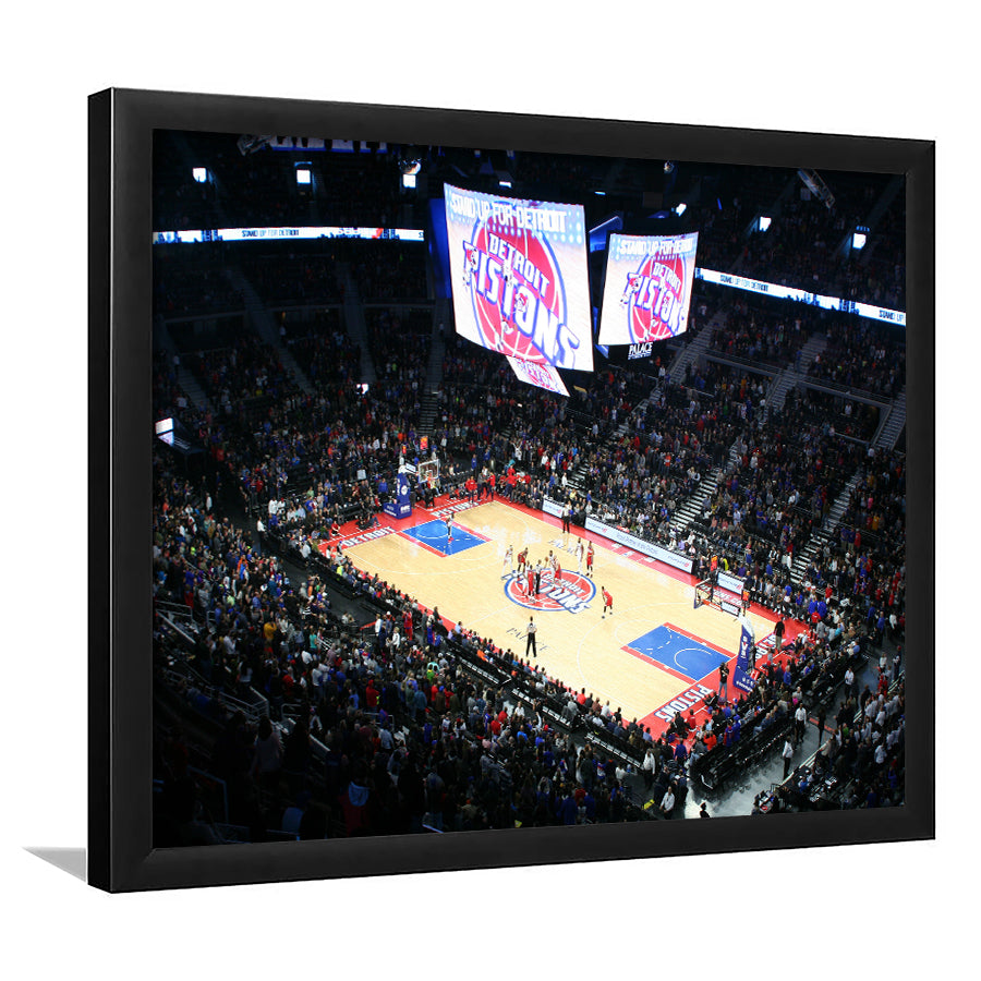 Palace in Auburn Hills Detroit, Stadium Canvas, Sport Art, Gift for him, Framed Art Prints Wall Art Decor, Framed Picture