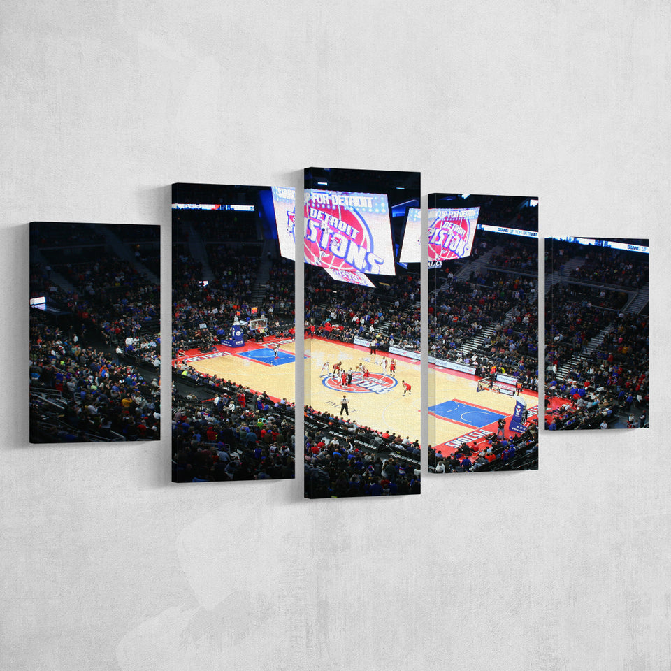 Palace in Auburn Hills Detroit, Stadium Canvas, Sport Art, Large Canvas, Multi Panels, Canvas Prints Wall Art Decor