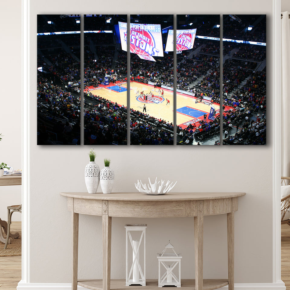 Palace in Auburn Hills Detroit, Stadium Canvas, Sport Art, Gift for him, Multi Panels B, Canvas Prints Wall Art Decor