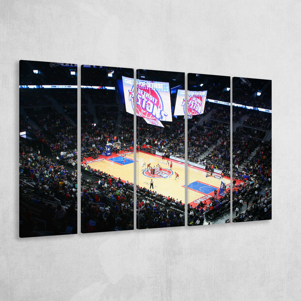 Palace in Auburn Hills Detroit, Stadium Canvas, Sport Art, Gift for him, Multi Panels B, Canvas Prints Wall Art Decor