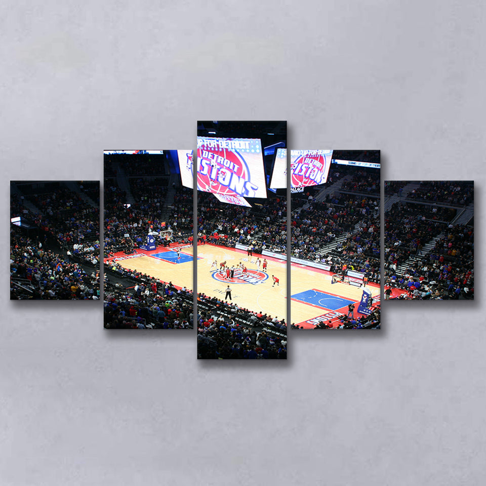 Palace in Auburn Hills Detroit, Stadium Canvas, Sport Art, Large Canvas, Multi Panels, Canvas Prints Wall Art Decor