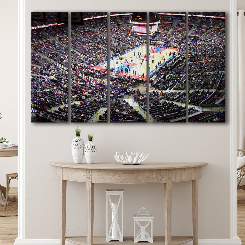 Palace of Auburn Hills, Stadium Canvas, Sport Art, Gift for him, Multi Panels B, Canvas Prints Wall Art Decor