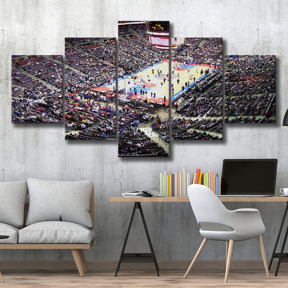 Palace of Auburn Hills, Stadium Canvas, Sport Art, Large Canvas, Multi Panels, Canvas Prints Wall Art Decor