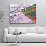 Palace With Cherry Blossom Canvas Wall Art - Canvas Prints, Prints for Sale, Canvas Painting, Canvas On Sale
