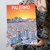 Palermo Italy Art Sunset Art Print ,City Art Print, Large Canvas, Canvas Print Wall Art Home Decor